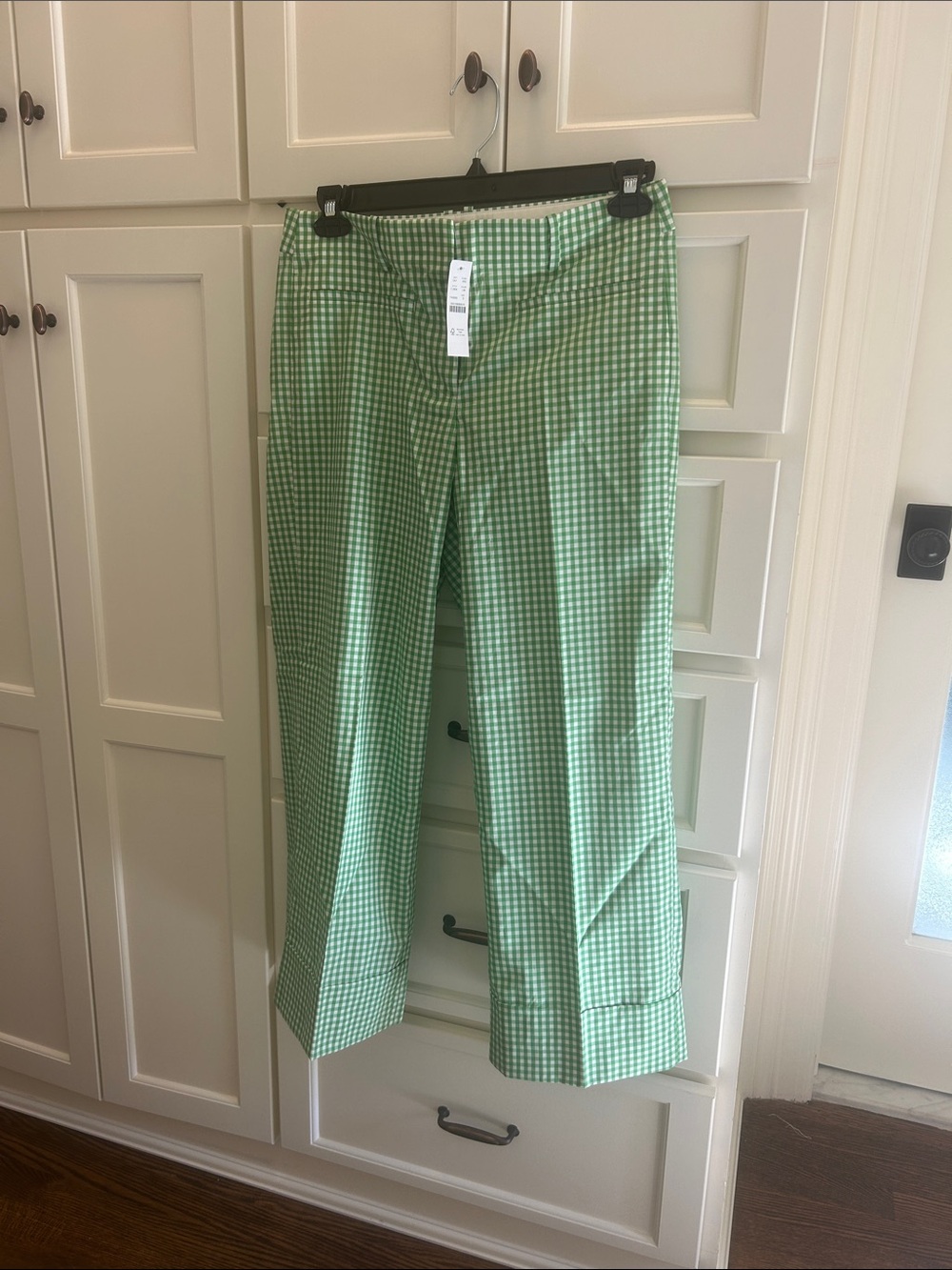 J.Crew Cuffed Gingham Taffeta Pant Size 8
